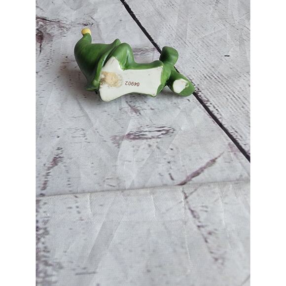 Elf Pixie Green Laying Down Ceramic Figure 3in Christmas Fairy - Picture 5 of 6